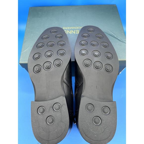 Gifennse Size 11 Black Leather Chelsea Boots Wingtip Formal Lace Up Size 11 - Picture 5 of 8